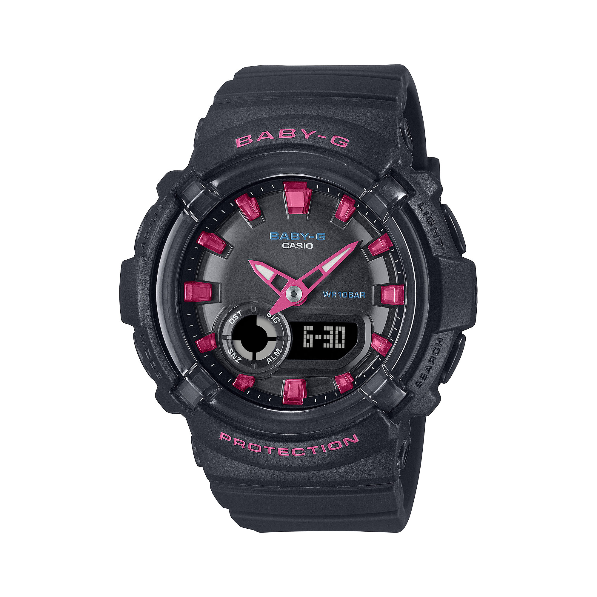Baby-G Women's Watch Analog-Digital Combo with Black Dial & Resin Band, BGA-280DN-1ADR
