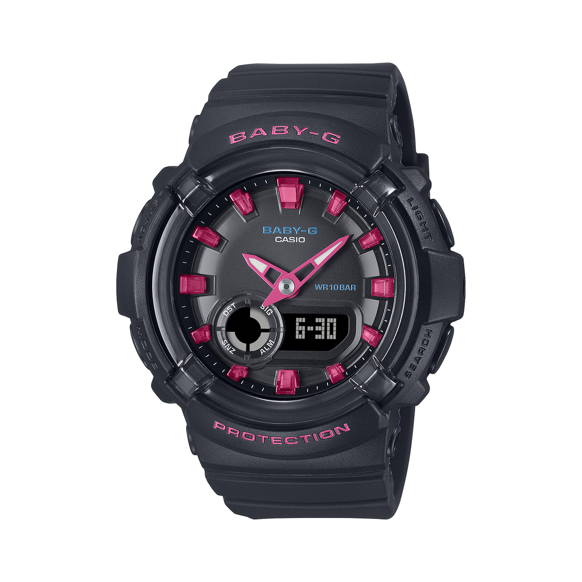 Baby-G Women's Watch Analog-Digital Combo with Black Dial & Resin Band, BGA-280DN-1ADR