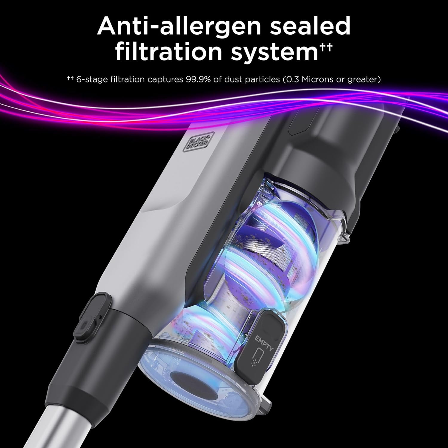 BLACK+DECKER Power series+ Cordless Stick Vacuum Cleaner – 2-in-1, Lightweight, BHFEA640WG