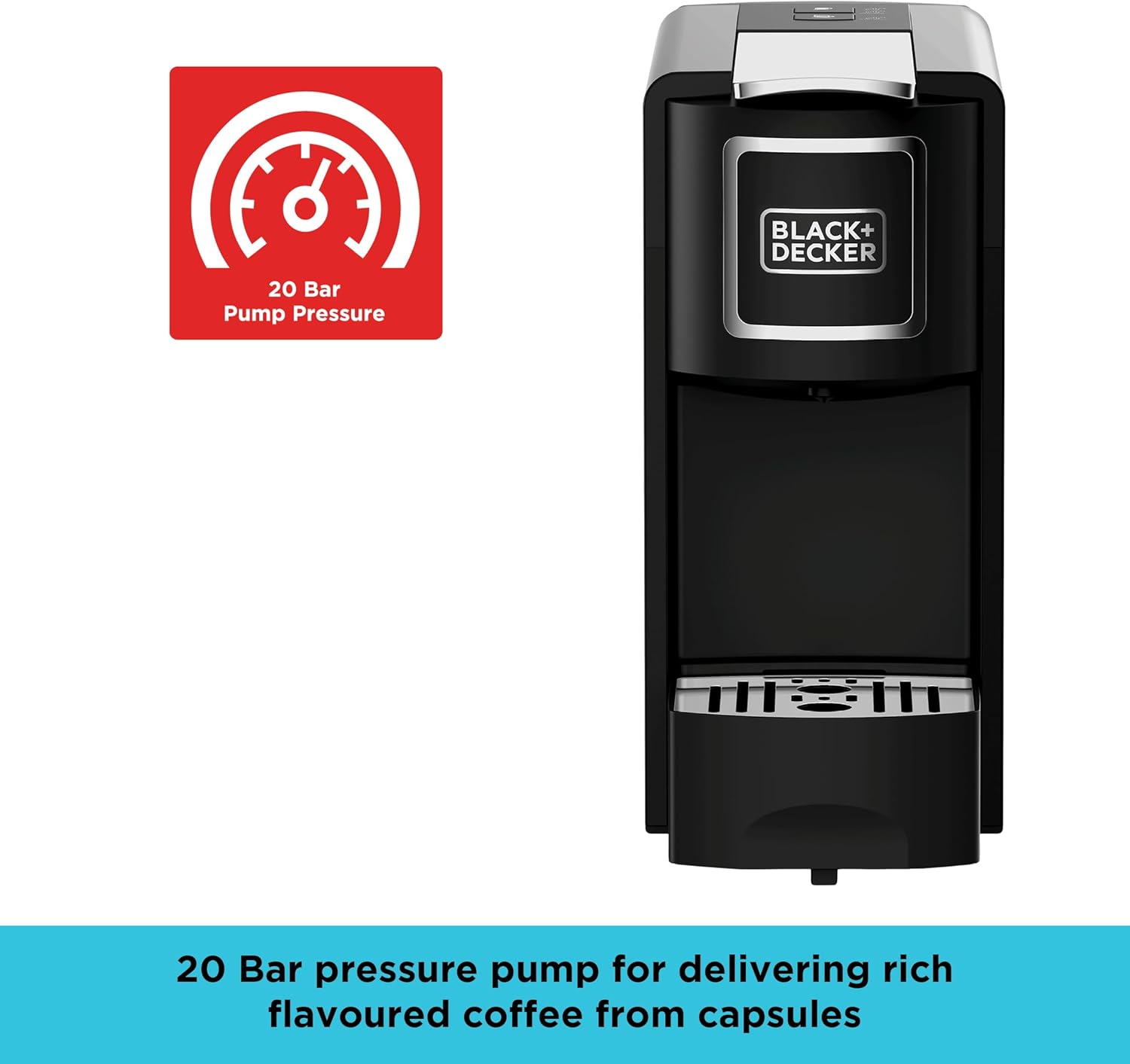 Black & Decker Capsule Coffee Machine, 1140W, CCM100