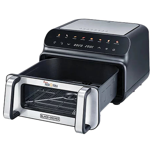 Black+Decker, Digital Pizza Oven AirOfry, 10.5 L, Black, PGAF105 Air Fryer BL-PGAF105