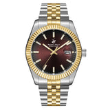 Beverly Hills Polo Club men analog watch, brown dial with gold stainless steel band, model BH-BP3018X.280, Bahrain
