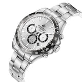 Beverly Hills Polo Club Men's Multifunction Watch with Silver Dial and Silver Stainless Steel Band, BP3127X.331
