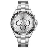 Beverly Hills Polo Club Men's Multifunction Watch with Silver Dial and Silver Stainless Steel Band, BP3127X.331