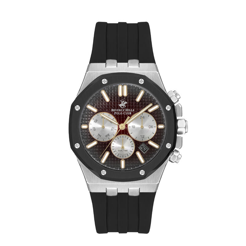 Beverly Hills Polo Club, Men's, Analog Watch, Black Dial, with Silicone Band, BH-BP3261X.381