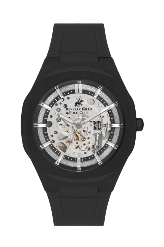 Beverly Hills Polo Club, Men's, Analog Watch, Black Dial, with Silicone Band, BH-BP3543X.651