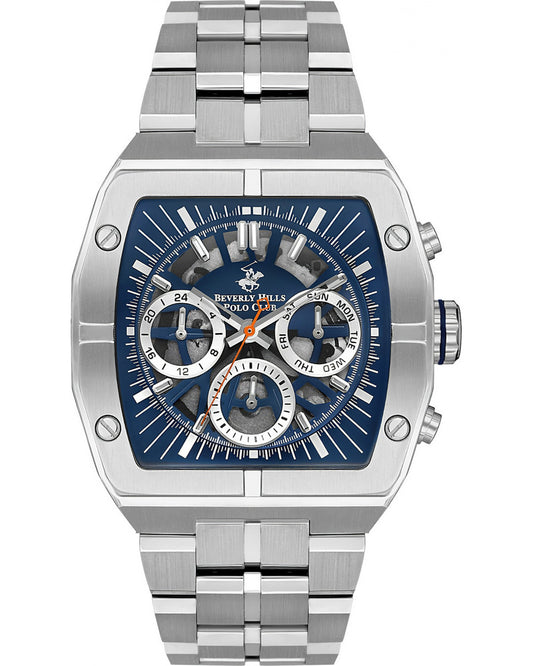 Beverly Hills Polo Club, Men's, Analog Watch, Blue Dial, with Stainless Steel Band, BH-BP3546X.390