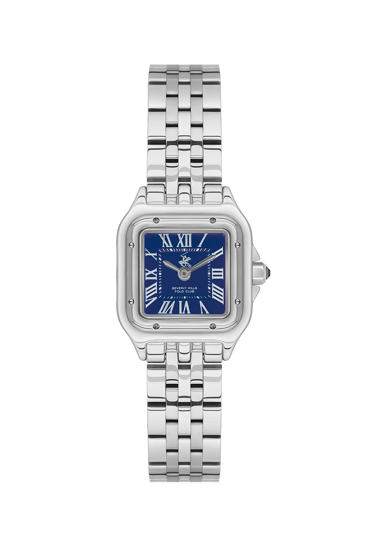 Beverly Hills Polo Club Women's Analog Watch, Blue Dial  With Silver Stainless Steel Band, BP3600C.390