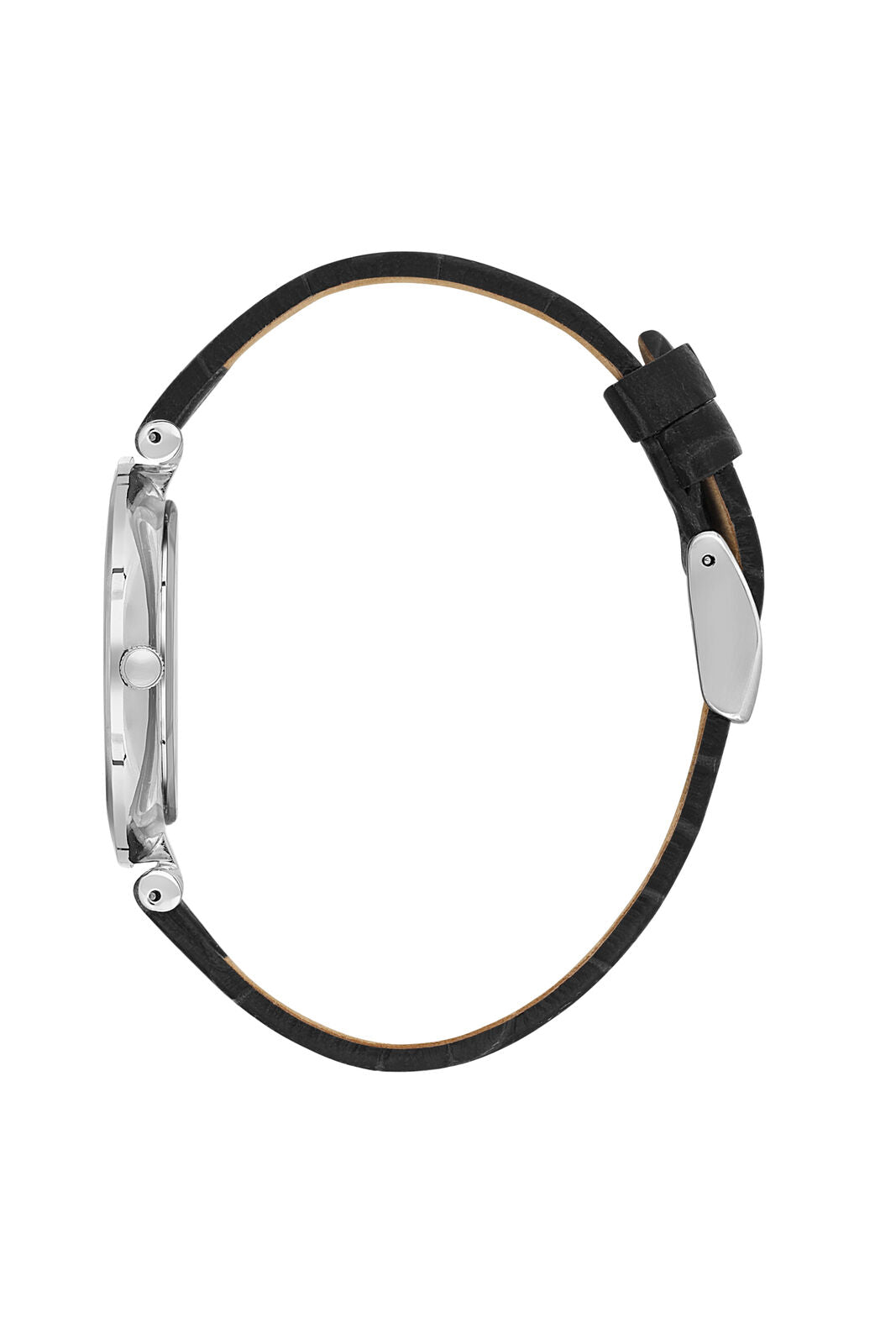 Beverly Hills Polo Club Men's Analog Watch, White Ceramic Dial  With Black Leather Strap, BP3615X.331