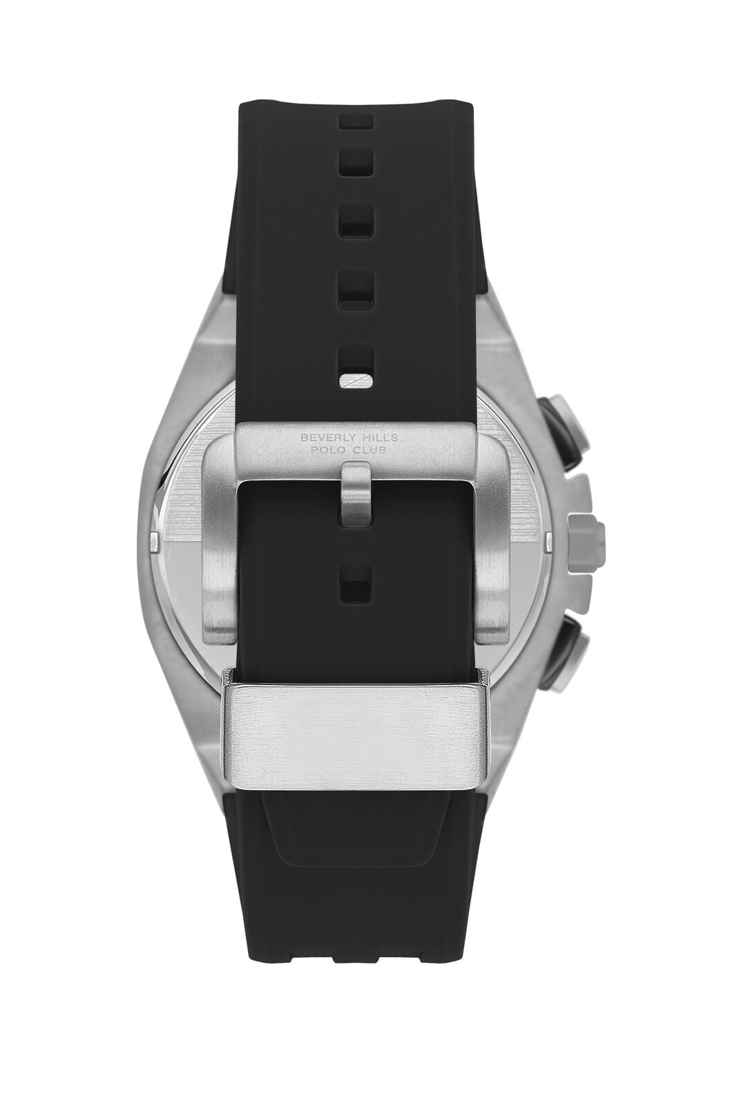 Beverly Hills Polo Club Men's Analog Watch, Black Dial Multi-Function With Black Silicon Strap, BP3624X.351