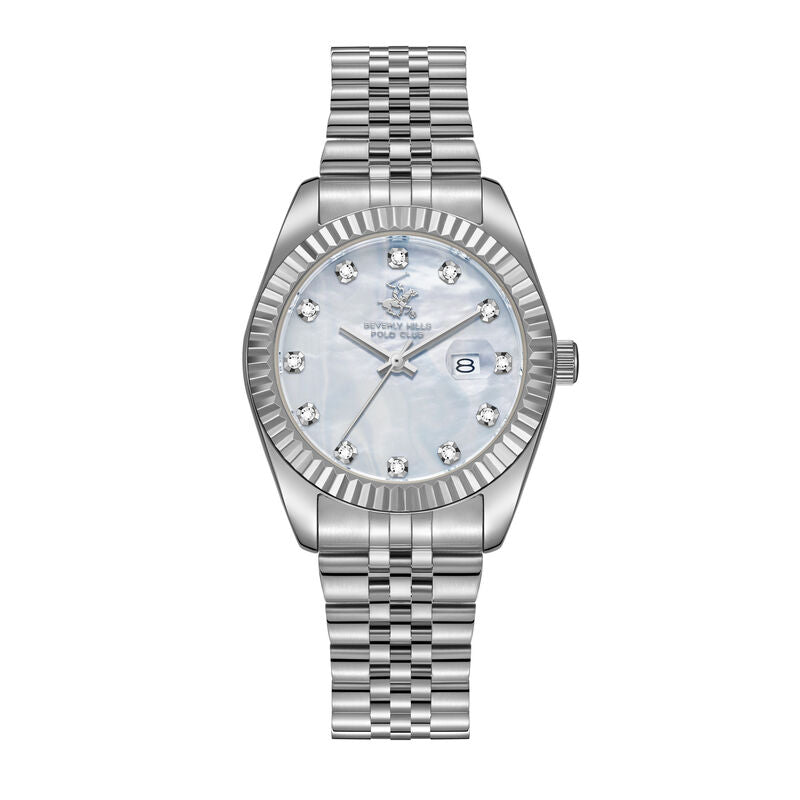 Beverly Hills Polo Club, Men's, Analog Watch, Silver Dial, with Stainless Steel Band, BH-BP3654X.320