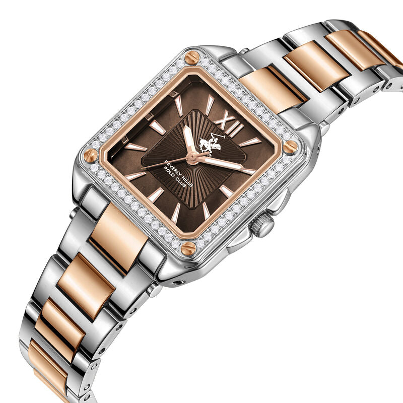 Beverly Hills Polo Club, Men's, Analog Watch, Gold Dial, with Stainless Steel Band, BH-BP3671C.540