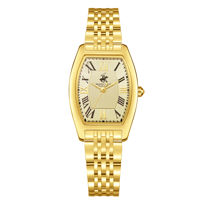 Beverly Hills Polo Club, Men's, Analog Watch, Gold Dial, with Stainless Steel Band, BH-BP3716X.170