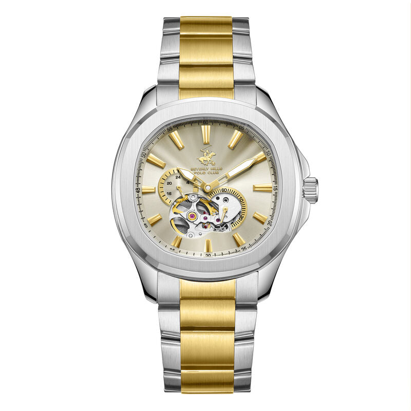 Beverly Hills Polo Club, Men's, Analog Watch, Silver Dial, with Stainless Steel Band, BH-BP3728X.260