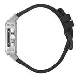 Beverly Hills Polo Club Men's Multifunction Watch with Gunmetal Black Dial and Black Silicone Band, BP3742X.351