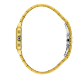 Beverly Hills Polo Club Women's Analog Watch with Silver Dial and Gold Stainless Steel Band, BP3755C.130