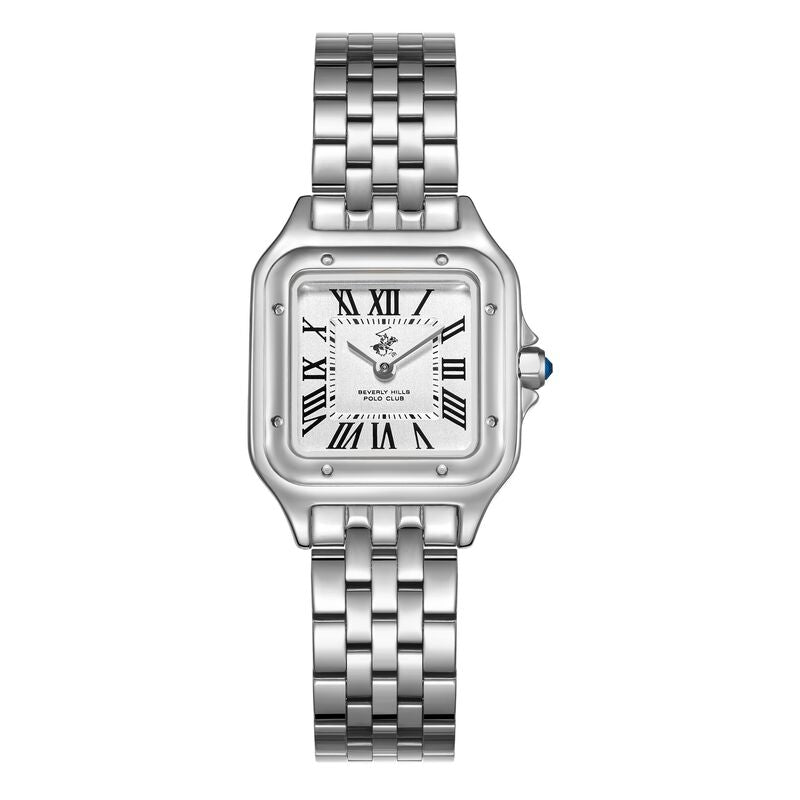 Beverly Hills Polo Club, Men's, Analog Watch, Silver Dial, with Stainless Steel Band, BH-BP3755C.330