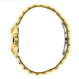 Beverly Hills Polo Club Women's Diamond Accent Date Analog Watch with White Dial and Gold Stainless Steel Band, BP3780X.130