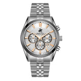 Beverly Hills Polo Club Men's Multifunction Watch with Silver Dial and Gun Stainless Steel Band, BP3782X.330