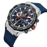 Beverly Hills Polo Club Men's Multifunction Watch with Dark Blue Dial and Blue Silicone Band, BP3784X.399