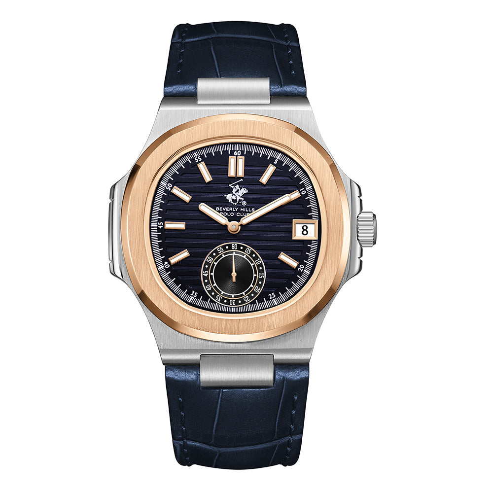 Beverly Hills Polo Club Men's Multifunction Watch with Dark Blue Dial and Blue  Beverly Hills Polo Club Band, BP3792X.599