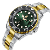 Beverly Hills Polo Club Men's Date Analog Watch with Dark Green Dial and Silver and Gold Stainless Steel Band, BP3797X.270