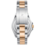 Beverly Hills Polo Club Men's Date Analog Watch with Dark Blue Dial and Silver and rose-gold-111 Stainless Steel Band, BP3797X.590