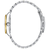 Beverly Hills Polo Club Women's Date Analog Watch with White Mother of Pearl Dial and Silver and Gold Stainless Steel Band, BP3801X.220