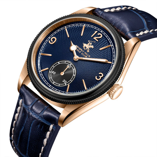 Beverly Hills Polo Club, Men's, Analog Watch, Blue Dial, with Leather Band, BH-BP3807X.599