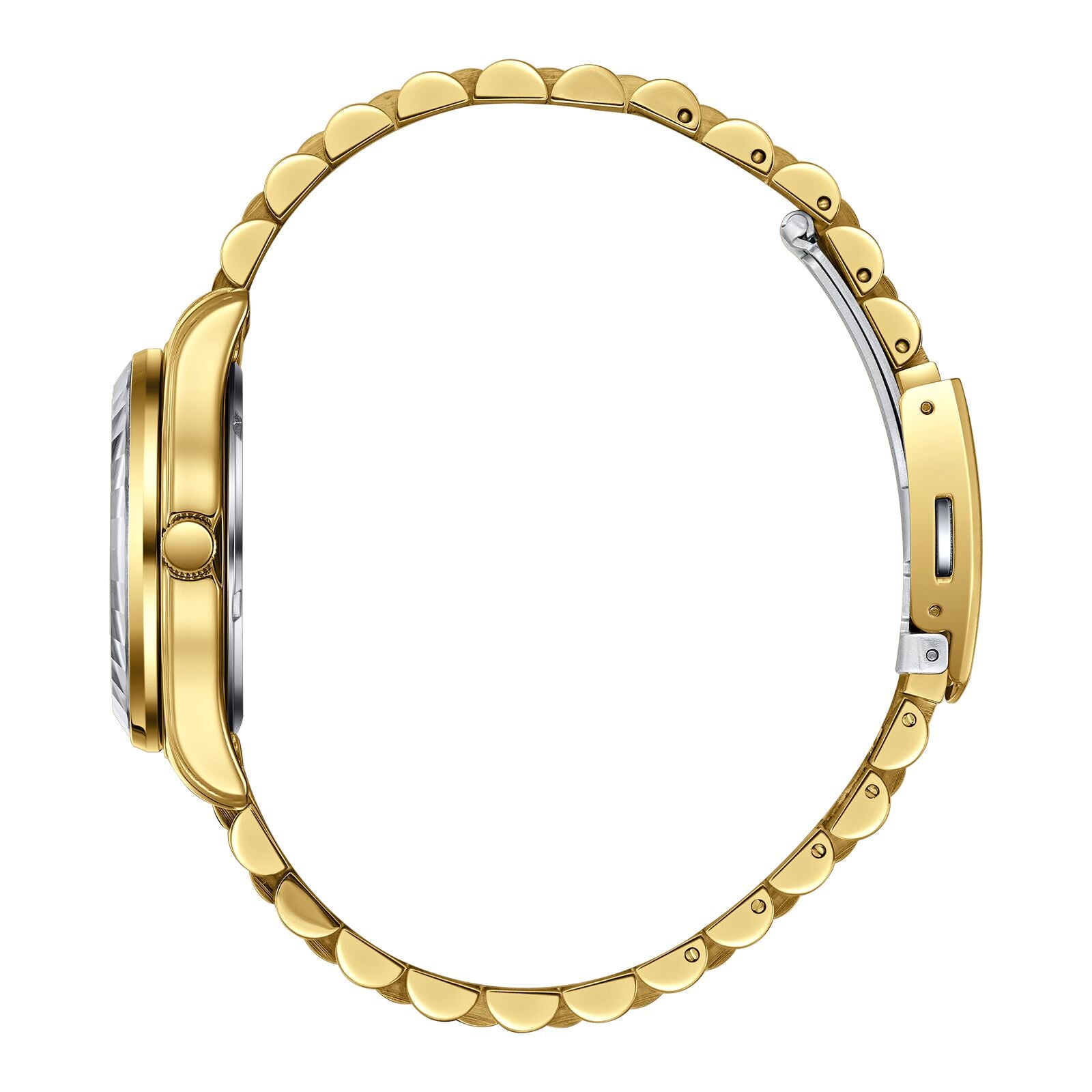 Beverly Hills Polo Club Women's Analog Watch, Mother Of Pearl Dial  With Golden Stainless Steel Band, BP3808C.120