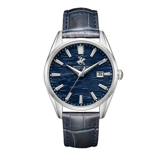 Beverly Hills Polo Club, Men's, Analog Watch, Blue Dial, with Leather Band, BH-BP3811X.399