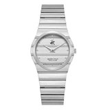 Beverly Hills Polo Club Women's Analog Watch, Silver Dial  With Silver Stainless Steel Band, BP3818X.330
