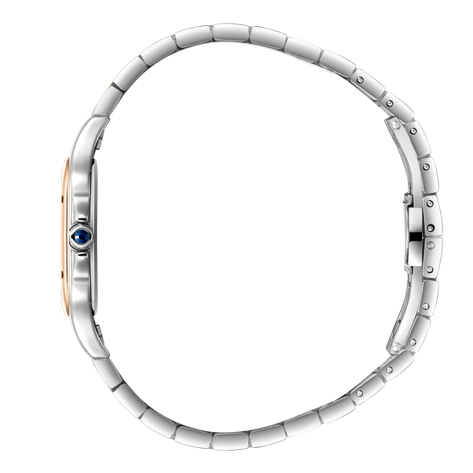 Beverly Hills Polo Club Women's Analog Watch, White Ceramic Dial  With Two Tone Stainless Steel Band, BP3824C.530