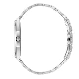 Beverly Hills Polo Club Men's Slim Analog Watch, Gun Black Dial  With Silver Metal Band, BP3825X.350