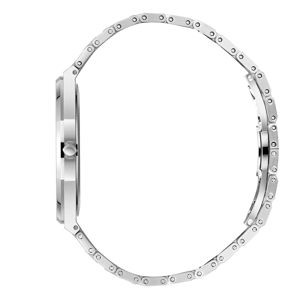Beverly Hills Polo Club Men's Quartz Watch Dark Grey Dial with Silver Stainless Steel, BP3825X.392