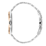 Beverly Hills Polo Club Men's Slim Analog Watch, Gun Dial  With Silver Metal Band, BP3825X.560