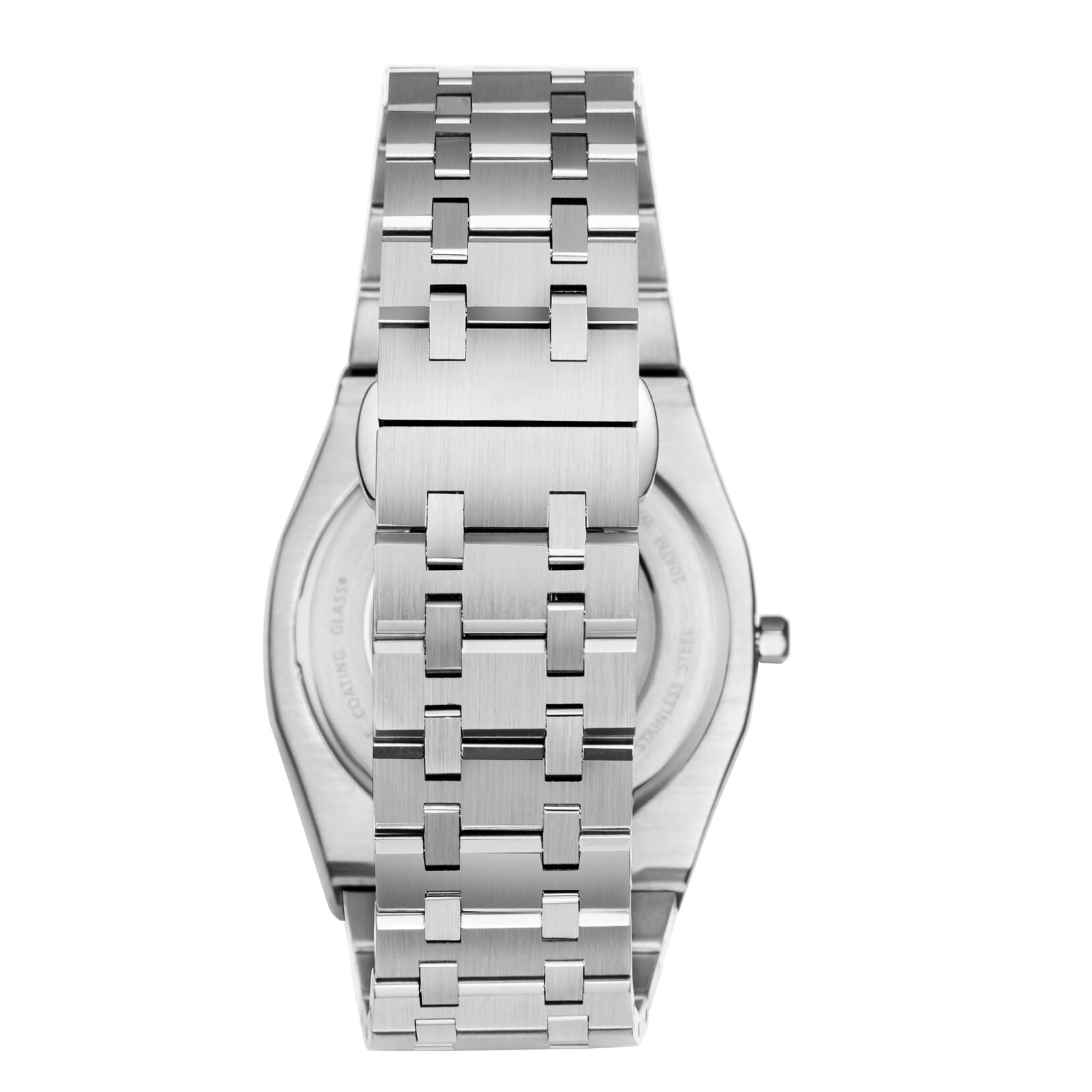 Beverly Hills Polo Club Men's Slim Analog Watch, Gun Dial  With Silver Metal Band, BP3825X.560