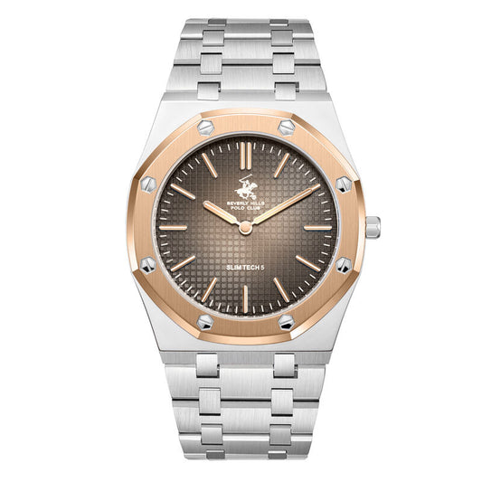 Beverly Hills Polo Club, Men's, Analog Watch, Silver Dial, with Stainless Steel Band, BH-BP3825X.561