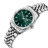 Beverly Hills Polo Club Women's Analog Watch, Green Dial  With Silver Stainless Steel Band, BP3827X.370