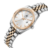 Beverly Hills Polo Club Women's Analog Watch, Silver Dial  With Two Tone Stainless Steel Band, BP3827X.530
