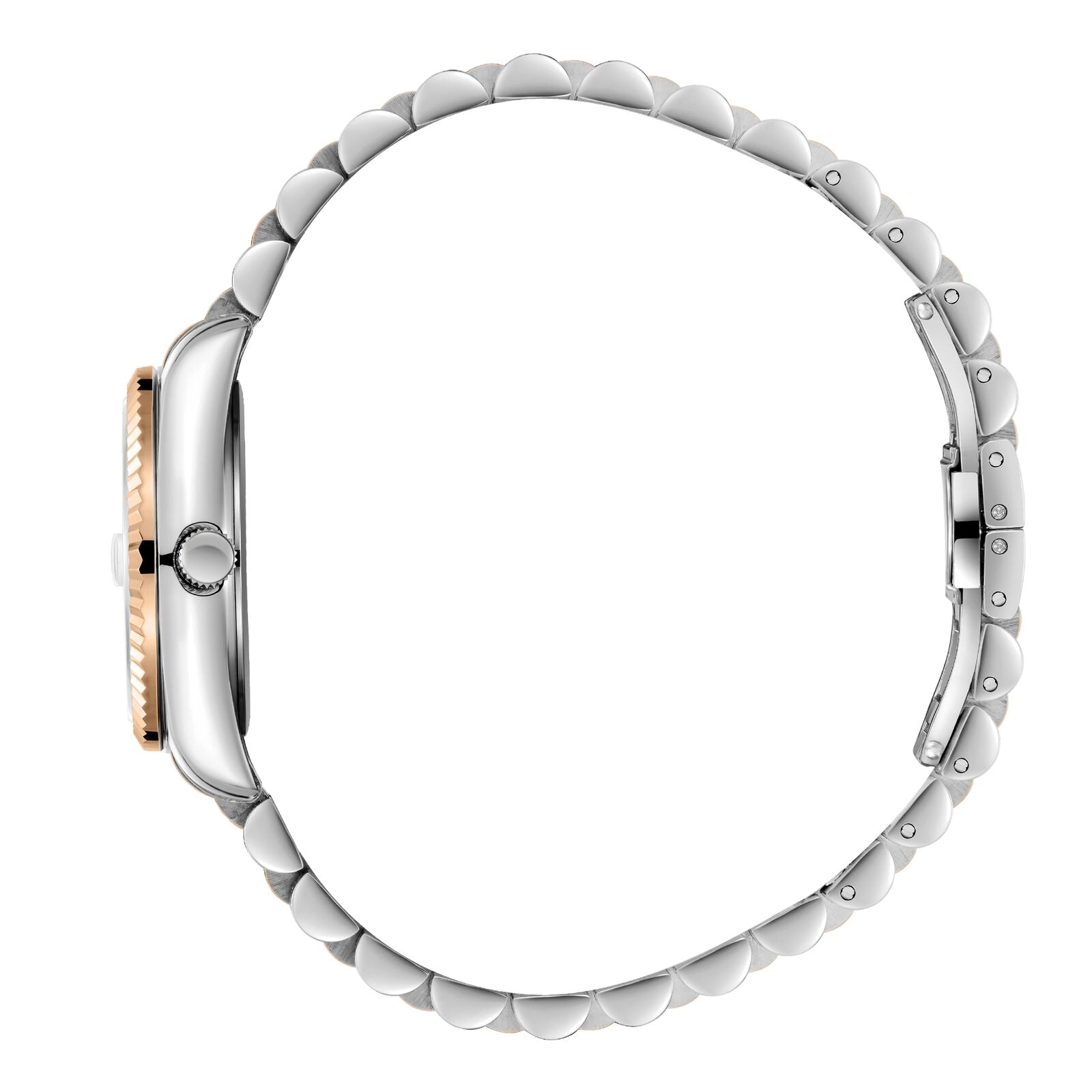 Beverly Hills Polo Club Women's Analog Watch, Silver Dial  With Two Tone Stainless Steel Band, BP3827X.530