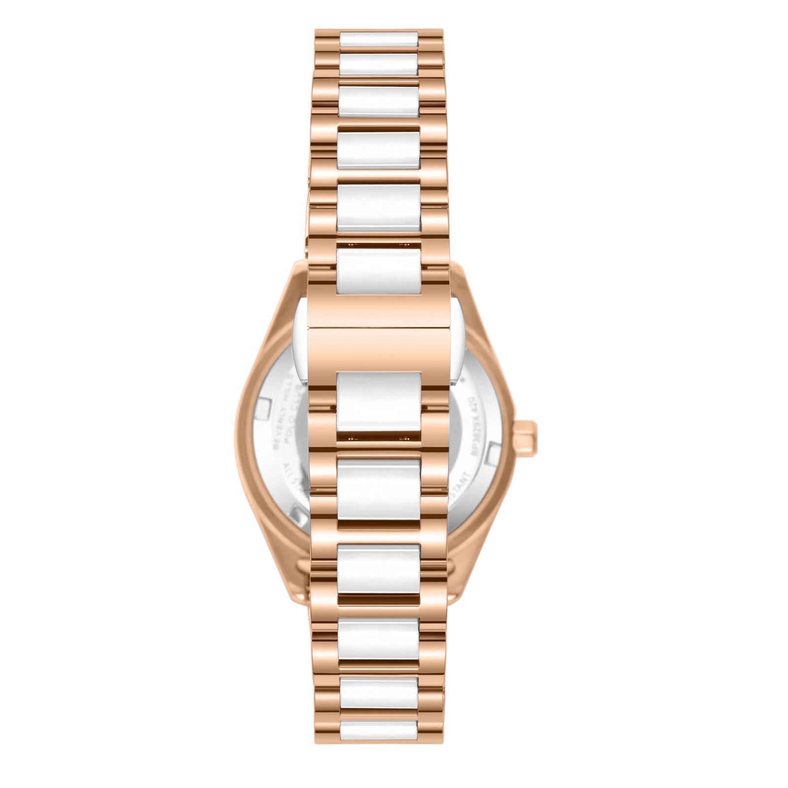 Beverly Hills Polo Club Women's Analog Watch, Mother Of Pearl Dial  With Stainless Steel & Ceramic Band, BP3829X.420