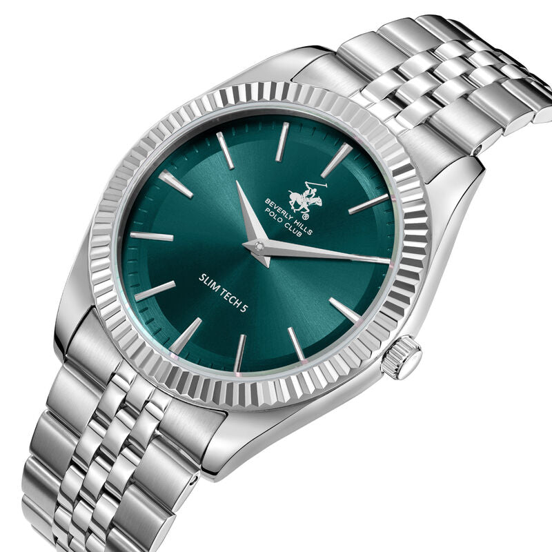Beverly Hills Polo Club, Men's, Analog Watch, Blue Dial, with Stainless Steel Band, BH-BP3830X.391