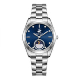 Beverly Hills Polo Club Women's Analog Watch, Dark Blue Dial  With Silver Stainless Steel Band, BP3833X.390