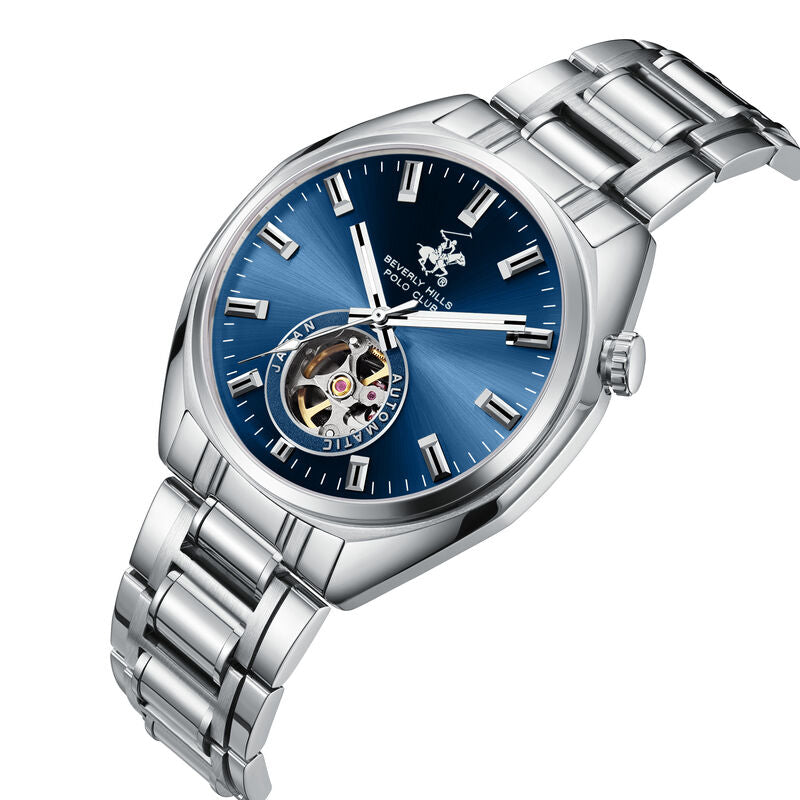 Beverly Hills Polo Club, Men's, Analog Watch, Blue Dial, with Stainless Steel Band, BH-BP3834X.390