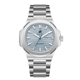 Beverly Hills Polo Club Men's Automatic Watch with Blue Dial and Silver Stainless Steel Band, BP3835X.300