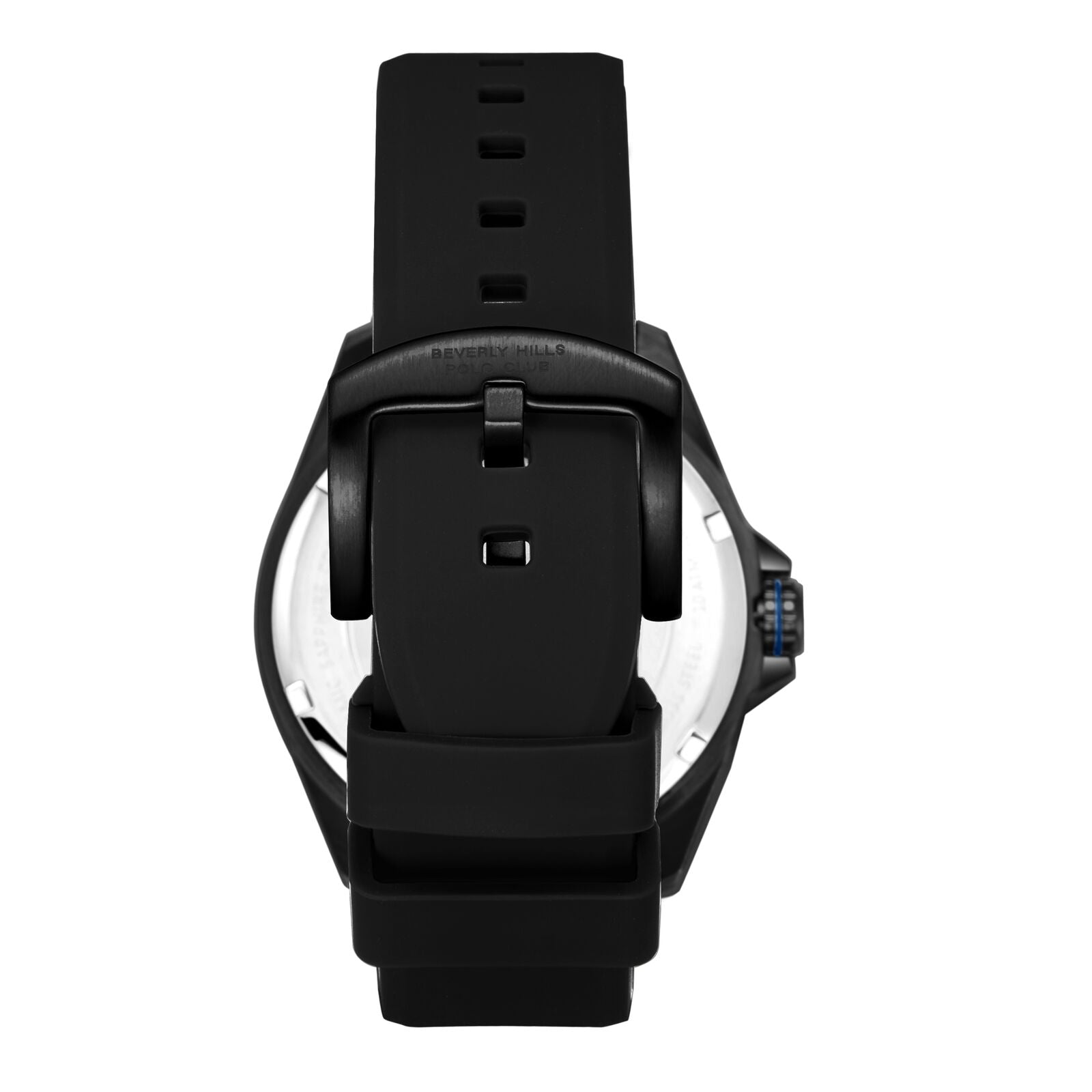 Beverly Hills Polo Club Men's Analog Watch, Gun Black Dial Multi-Function With Black Silicon Strap, BP3837X.651