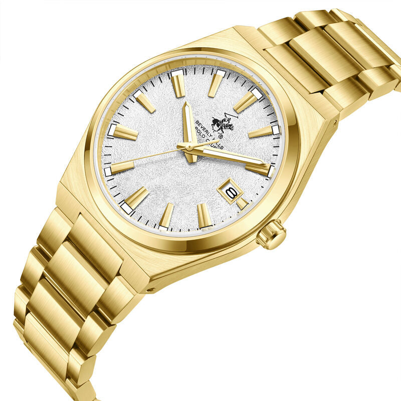 Beverly Hills Polo Club, Men's, Analog Watch, Silver Dial, with Stainless Steel Band, BH-BP3851X.120
