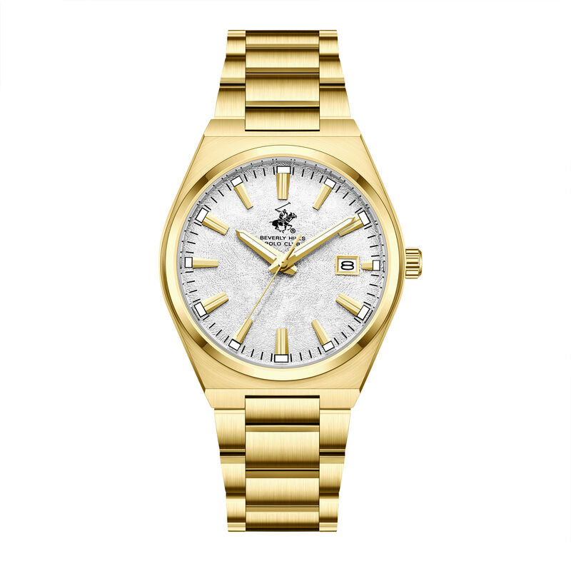 Beverly Hills Polo Club, Men's, Analog Watch, Silver Dial, with Stainless Steel Band, BH-BP3851X.120