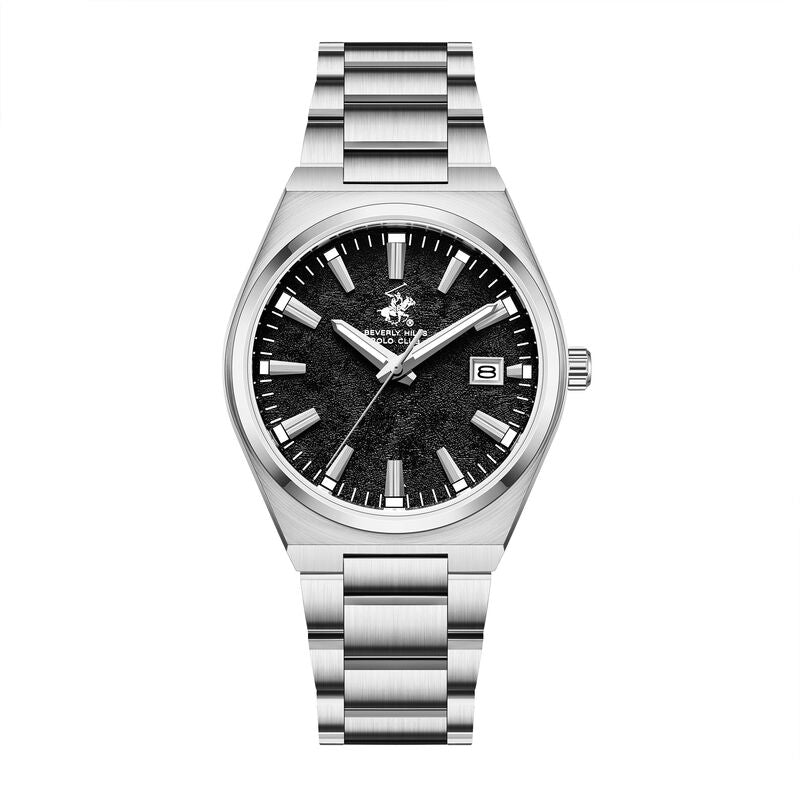 Beverly Hills Polo Club, Men's, Analog Watch, Black Dial, with Stainless Steel Band, BH-BP3851X.350